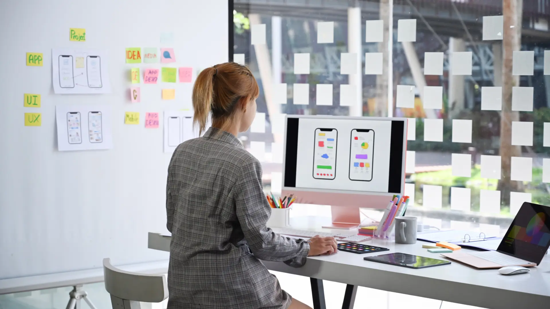 Person working on a creative concept